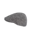 Made in UK Timeless classic Harris Tweed Oakmoor Flat Cap Steel Grey